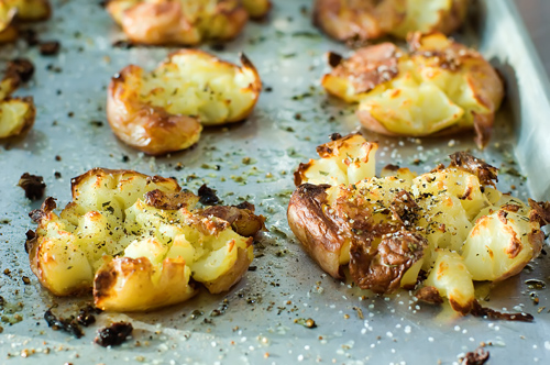 smashed potatoes