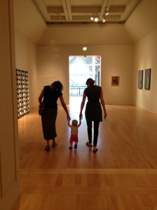 Paid our first (free!) visit to LACMA with mommy's college friends, Dana and Ana